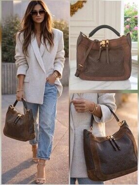Louis Vuitton Audacieuse PM Empreinte Terre Brown Suede Bag ✨️ GREAT CONDITION